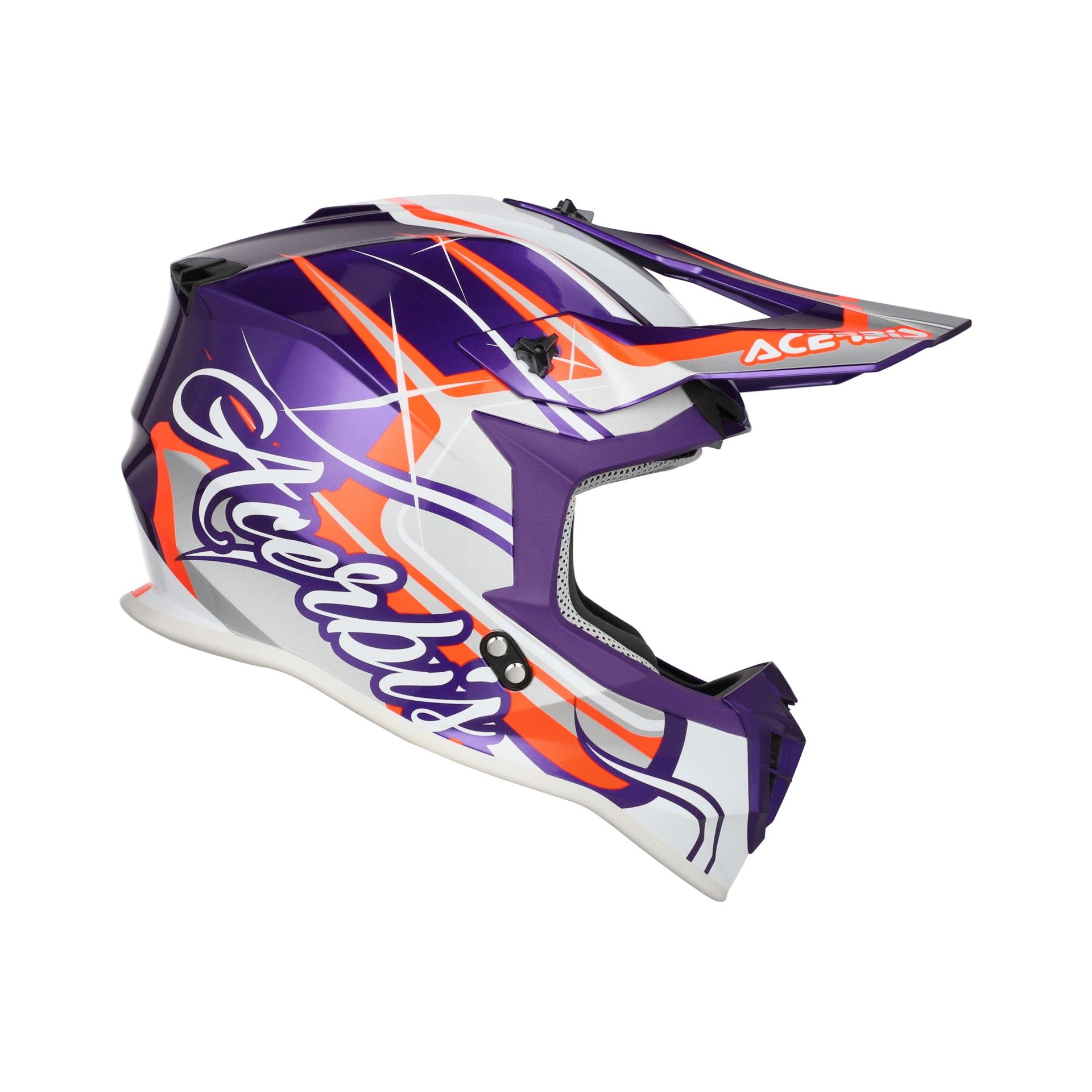Casco Acerbis Linear 2206 viola blanco - Imagen 3