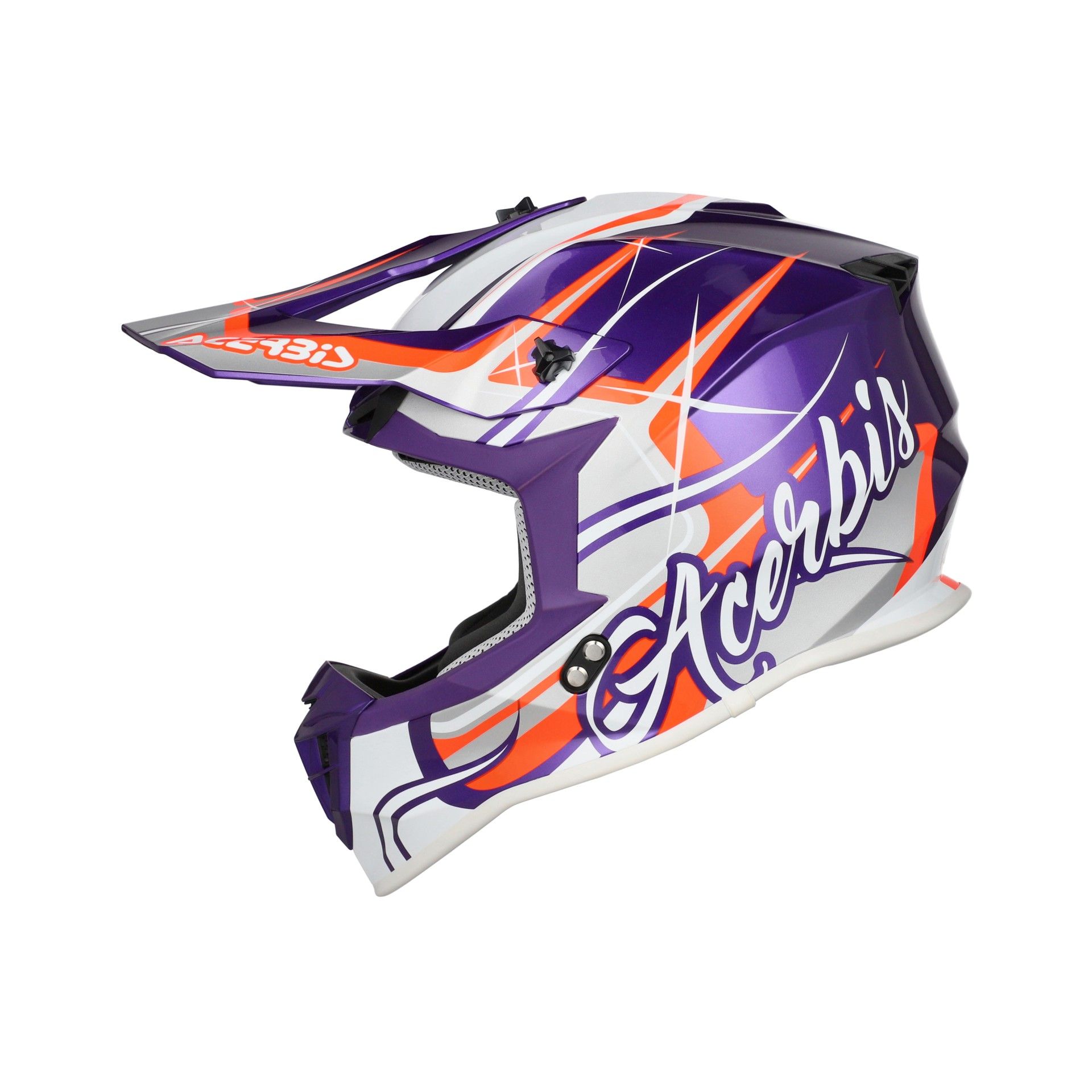 Casco Acerbis Linear 2206 viola blanco - Imagen 4