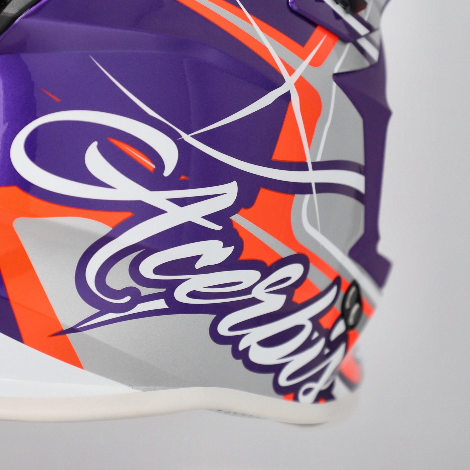 Casco Acerbis Linear 2206 viola blanco - Imagen 8
