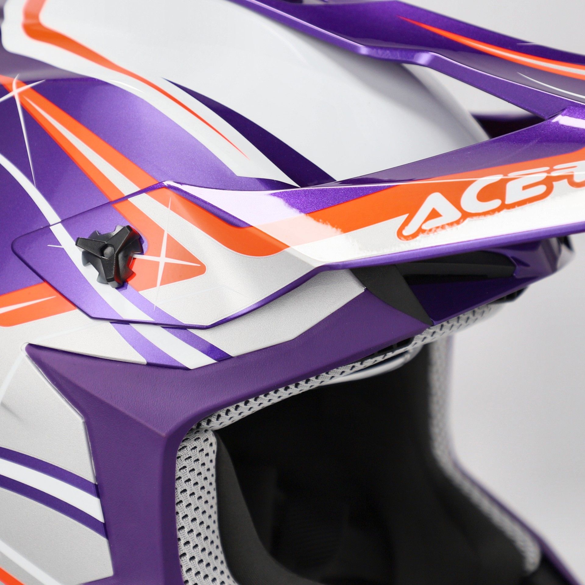 Casco Acerbis Linear 2206 viola blanco - Imagen 9