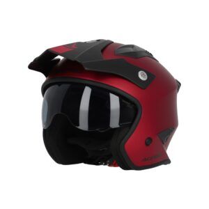 CASCO ACERBIS JET ARIA 2206 METALIZADO ROJO