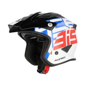 CASCO ACERBIS JET ARIA 2206 GRÁFICO BLANCO/AZUL/ROJO