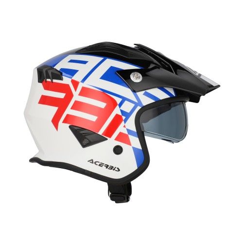 CASCO ACERBIS JET ARIA 2206 GRÁFICO BLANCO/AZUL/ROJO - Imagen 2