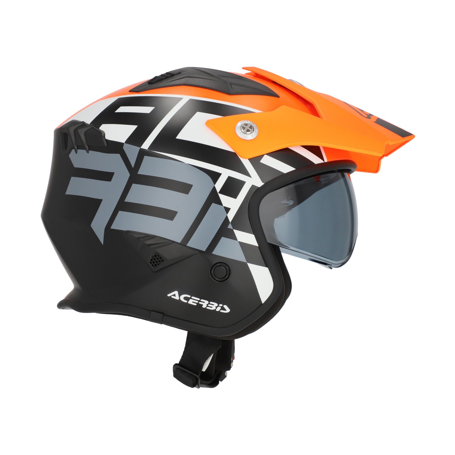 CASCO ACERBIS JET ARIA 2206 GRÁFICO FLOU NARANJA / NEGRO - Imagen 9
