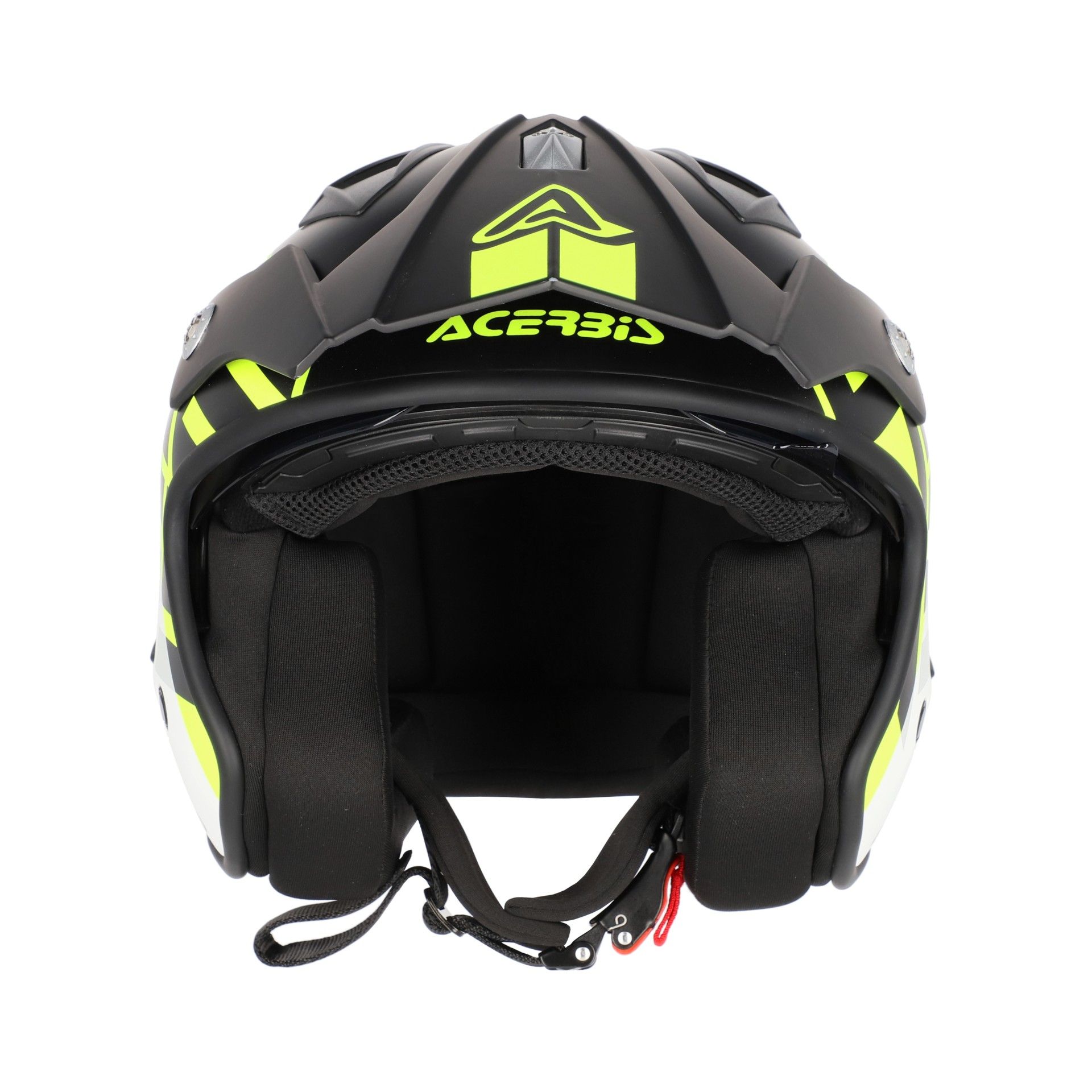 CASCO ACERBIS JET ARIA 2206 GRÁFICO NEGRO/AMARILLO FLUORESCENTE - Imagen 4