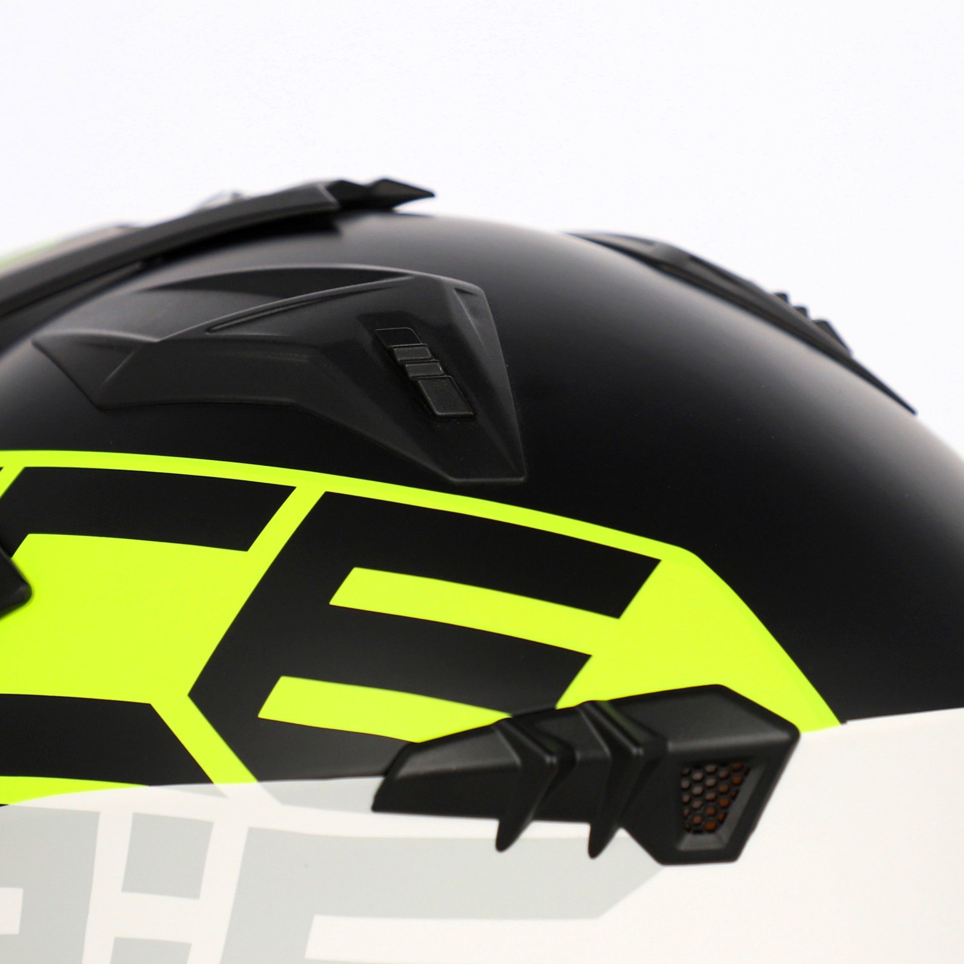 CASCO ACERBIS JET ARIA 2206 GRÁFICO NEGRO/AMARILLO FLUORESCENTE - Imagen 8