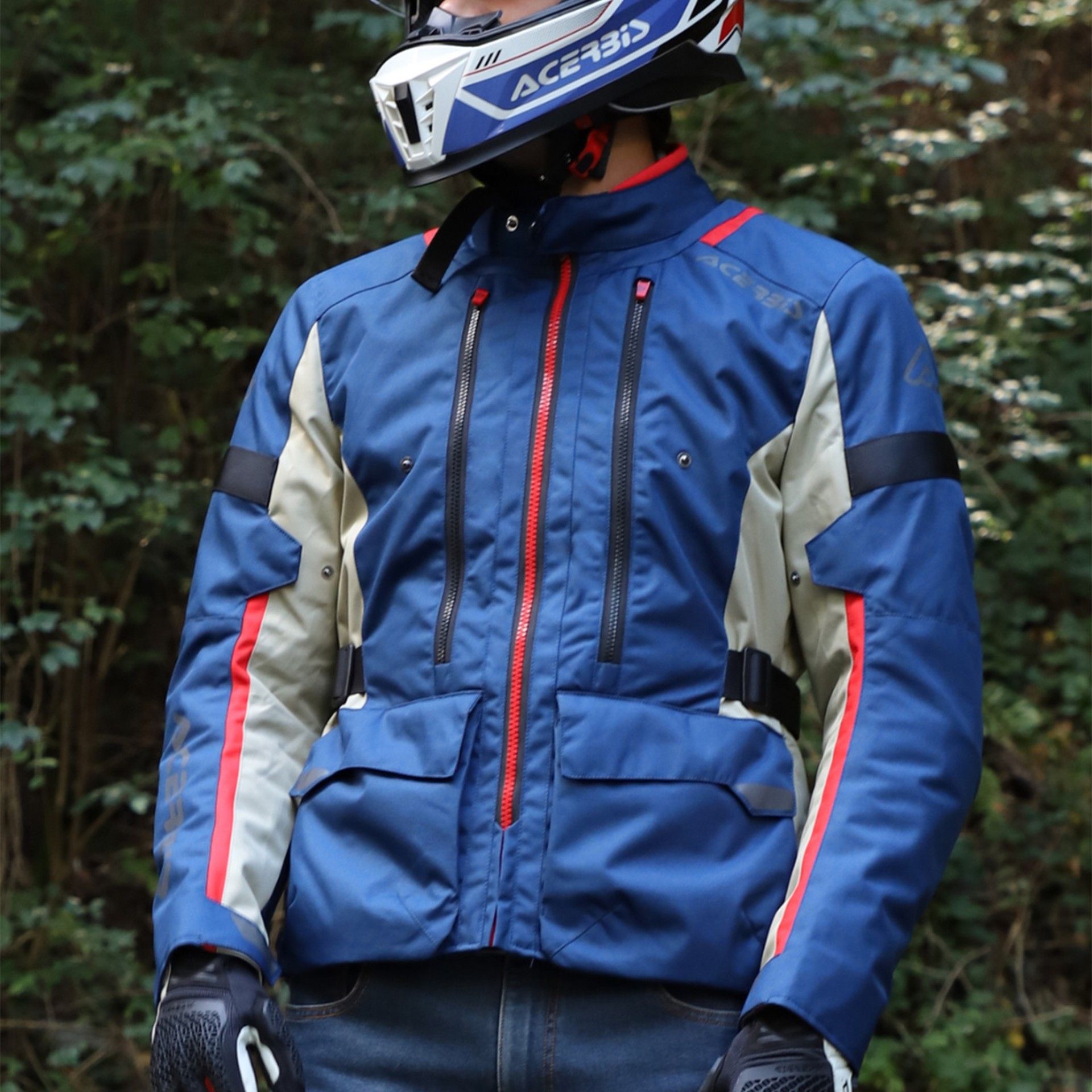 CHAQUETA ACERBIS X-TRAVEL 2.0 AZUL ROJO