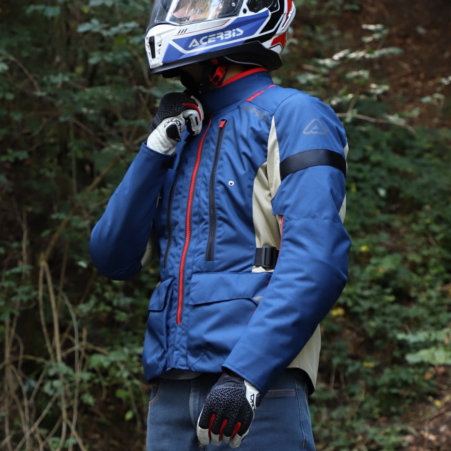 CHAQUETA ACERBIS X-TRAVEL 2.0 AZUL ROJO - Imagen 13