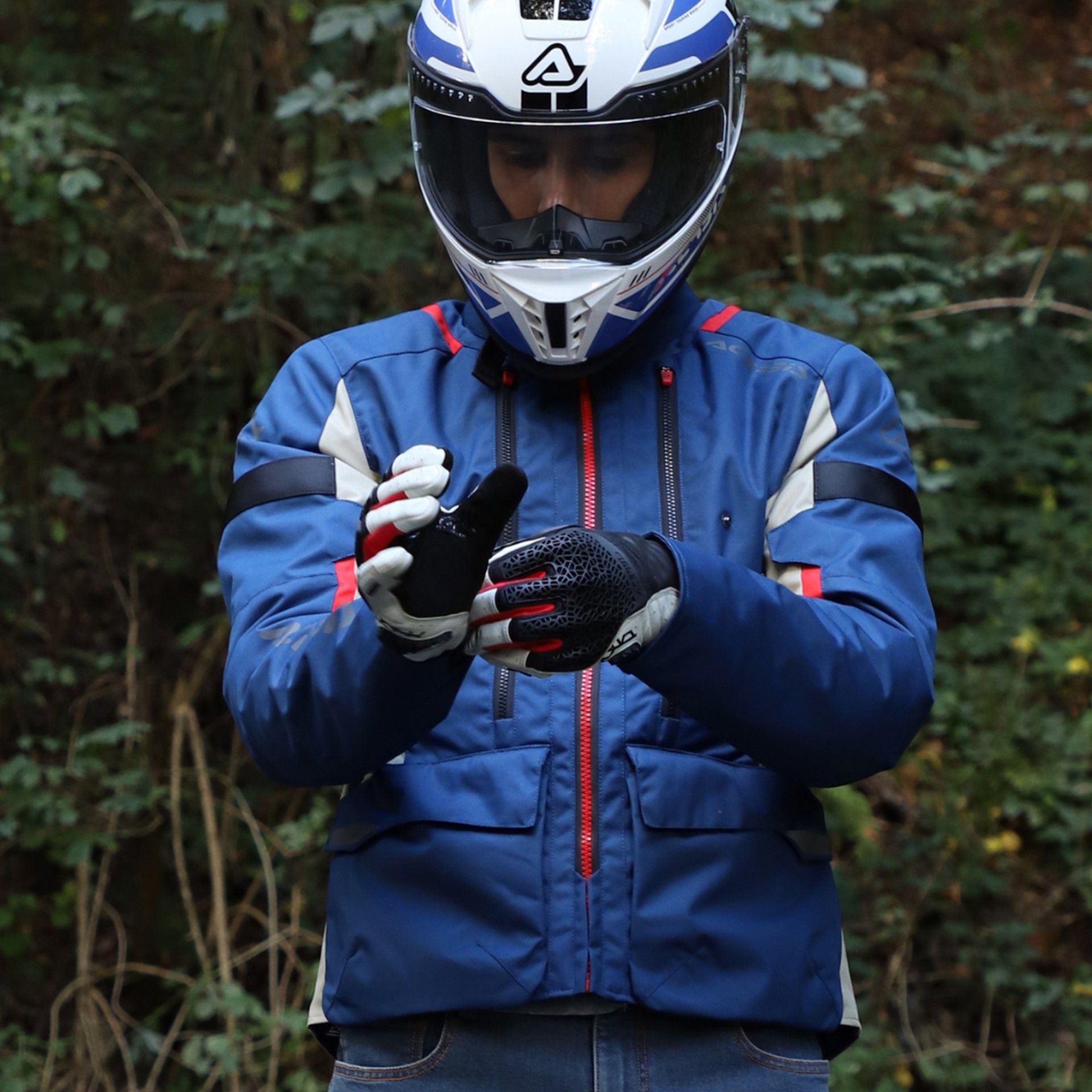 CHAQUETA ACERBIS X-TRAVEL 2.0 AZUL ROJO - Imagen 14