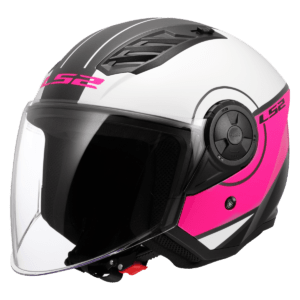 Casco LS2 OF616 AIRFLOW II blanco/negro/rosa JET