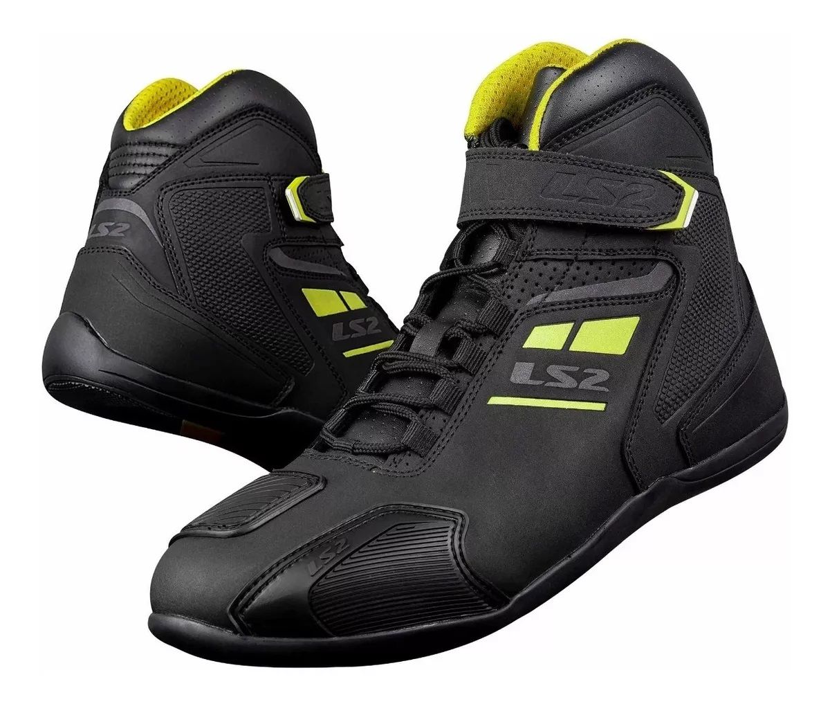 Botín LS2 Garra Lady (black/red) (black/yellow) - Imagen 2