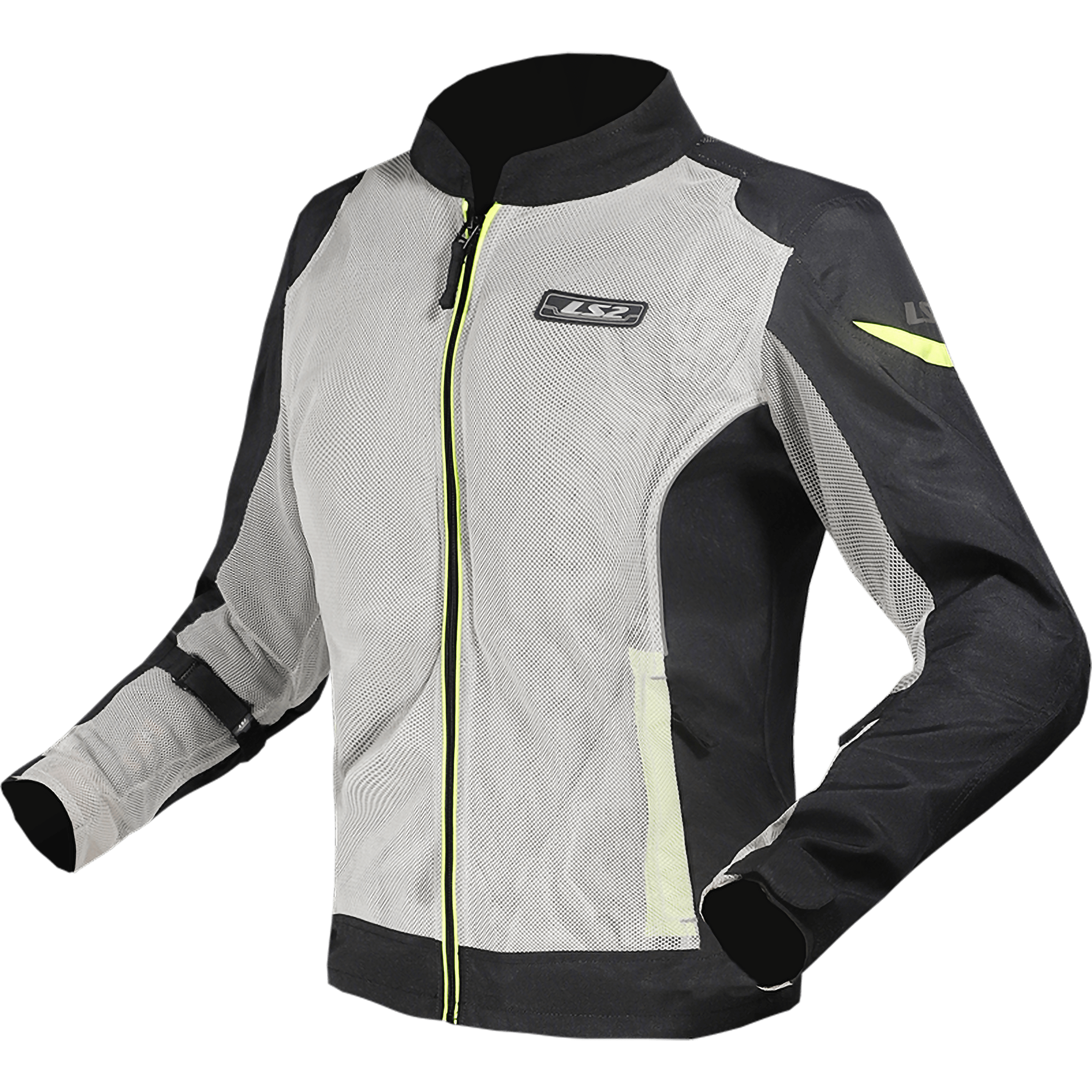 CHAQUETA LS2 AIRY EVO LADY NEGRO GRIS AMARILLO FLUOR