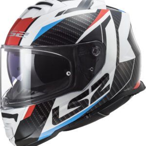 CASCO LS2 FF800 STORM II 2206 RACER BLANCO ROJO AZUL