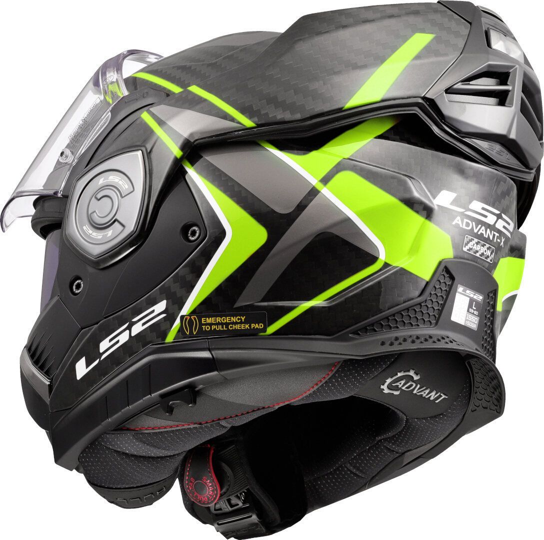 CASCO LS2 FF901 ADVANT X CARBON FUTURE II AMARILLO FLUOR - Imagen 3