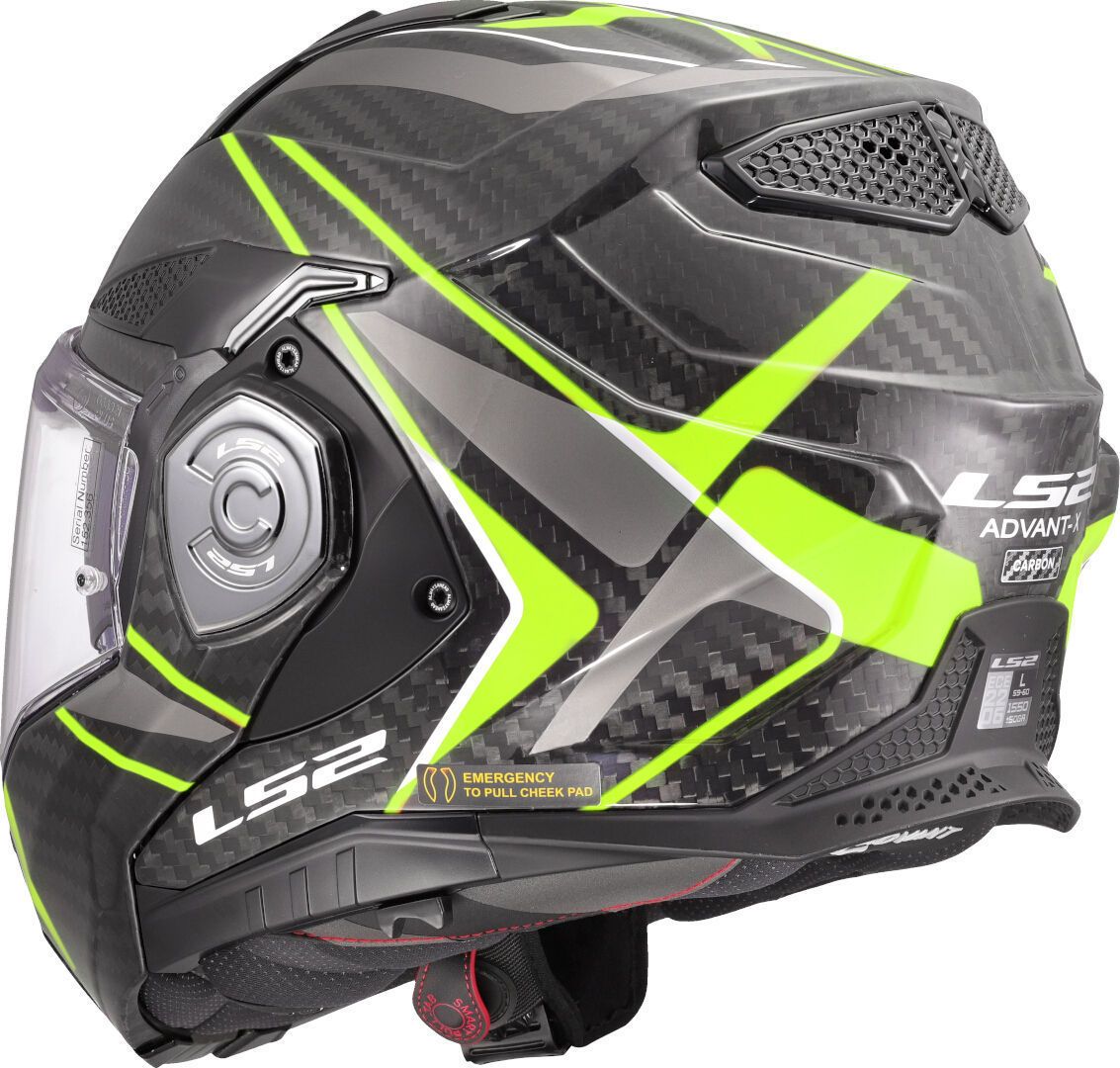 CASCO LS2 FF901 ADVANT X CARBON FUTURE II AMARILLO FLUOR - Imagen 7