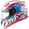 Casco Kappa Houston Spray - Blanco brillo/azul/rojo