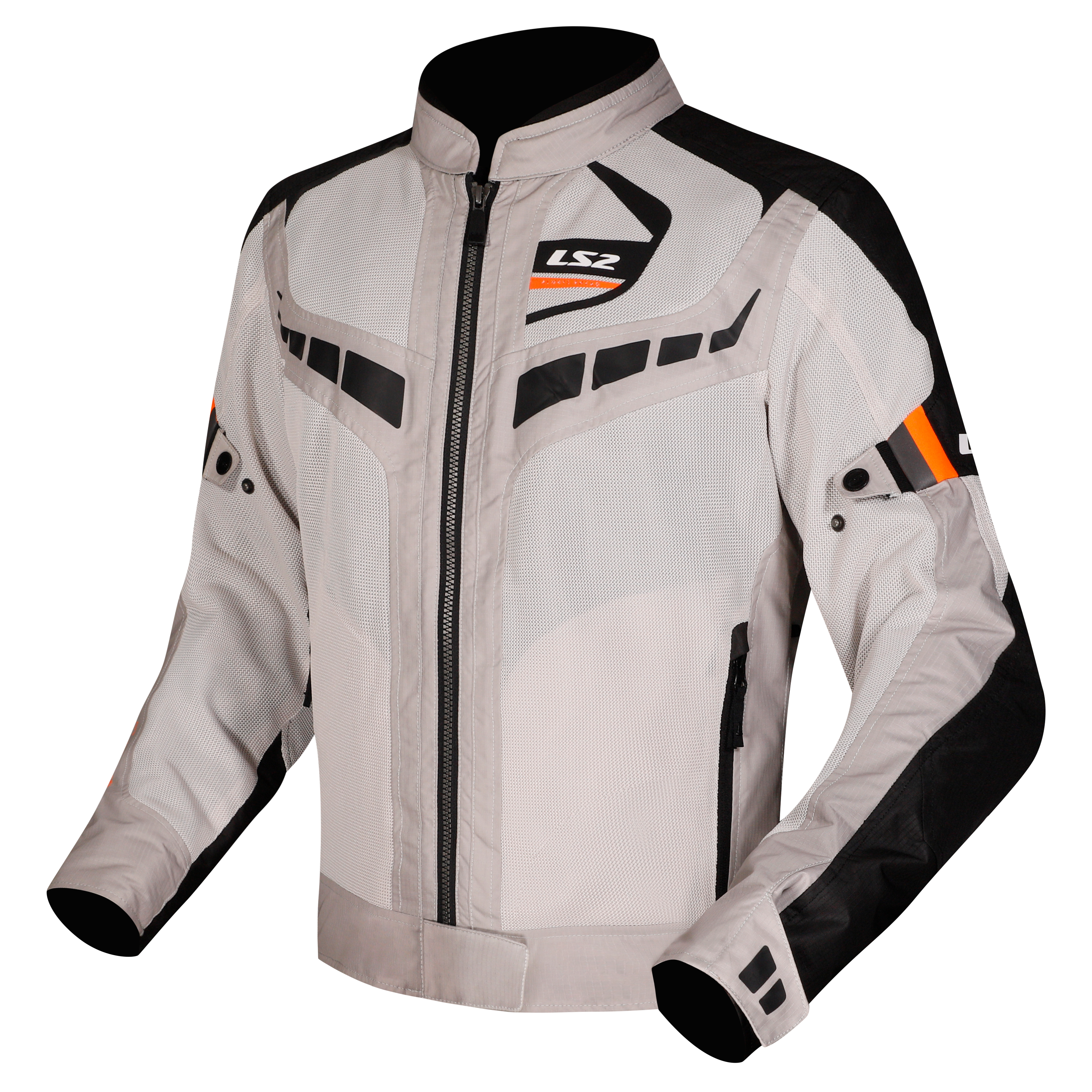 CHAQUETA LS2 GARDA AIR LADY NEGRO GRIS NARANJA FLUOR