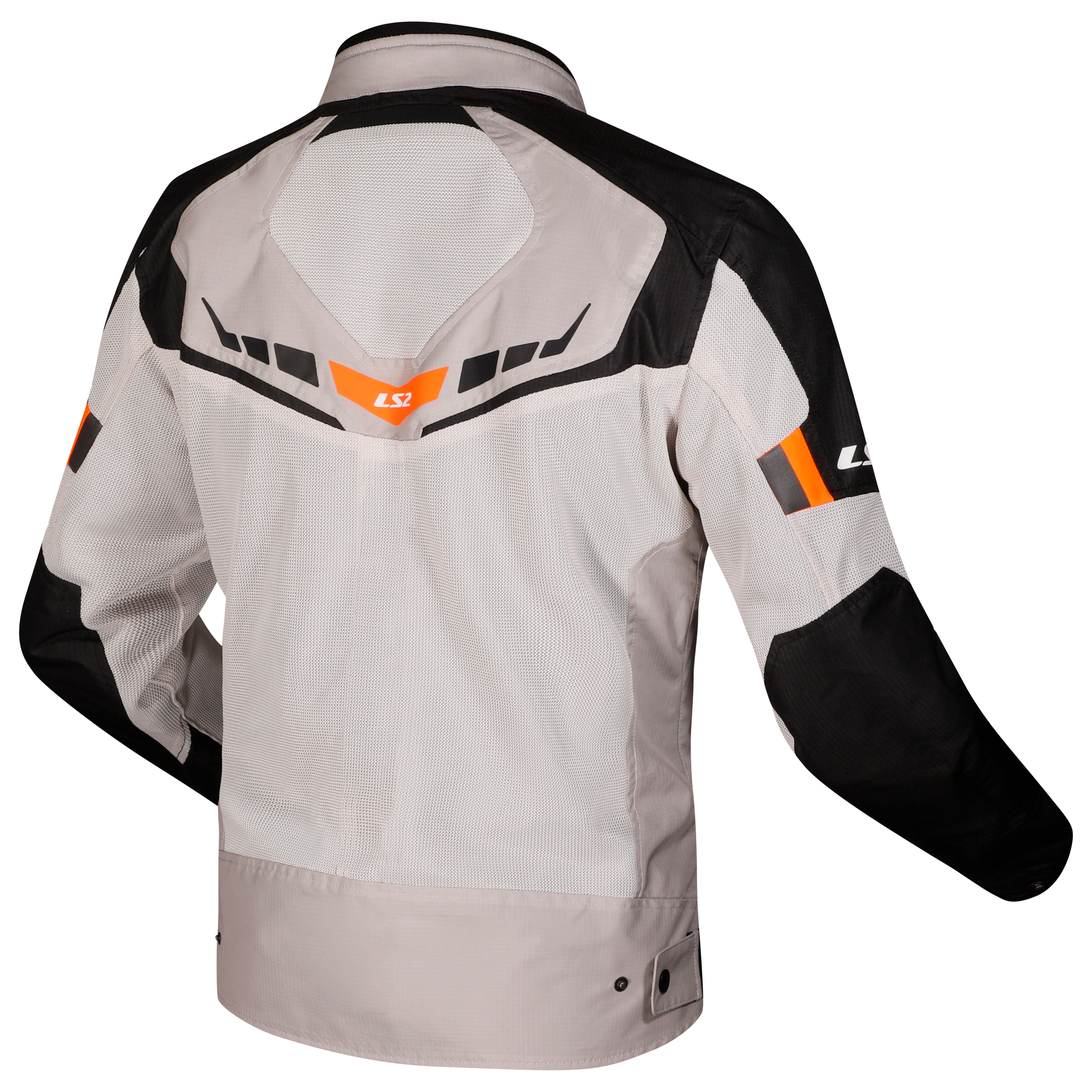 CHAQUETA LS2 GARDA AIR LADY NEGRO GRIS NARANJA FLUOR - Imagen 2