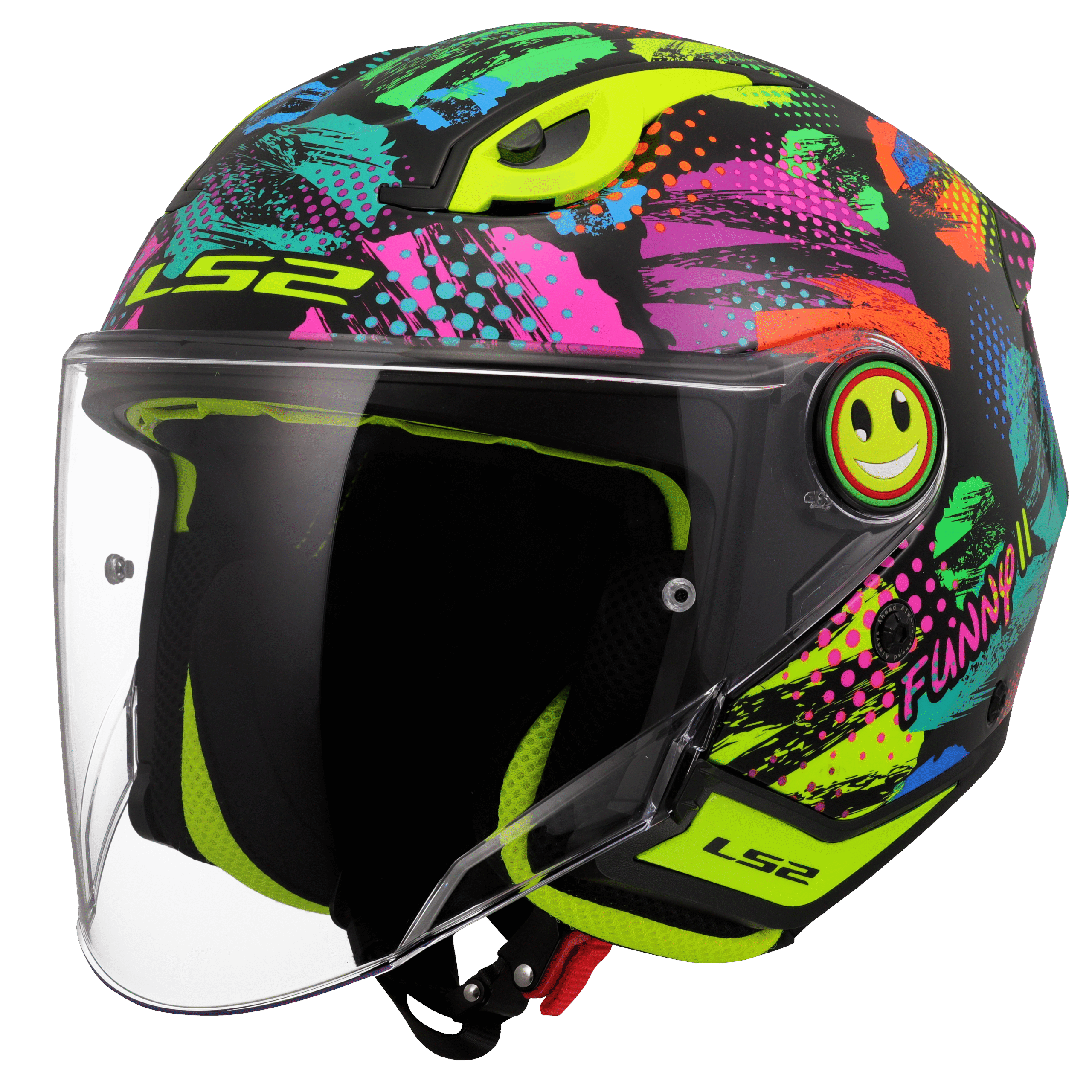 CASCO LS2 OF622 FUNNY II INFANTIL JOY NEGRO - Imagen 2