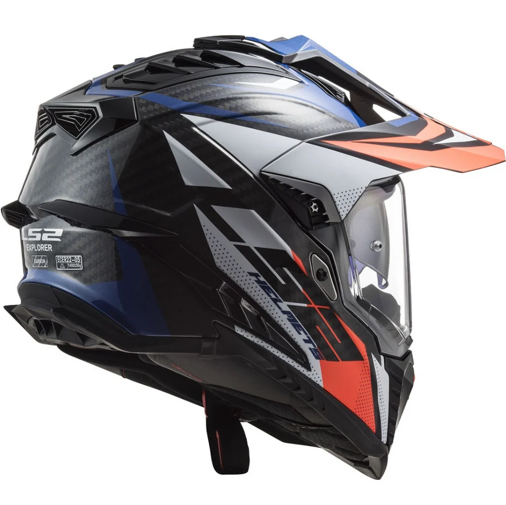 CASCO MX701 Explorer CARBONO Frontier Blue/Fluor Orange TALLA-S - Imagen 2