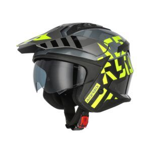 Casco Acerbis Jet Aria Evo Graphic negro/fluor