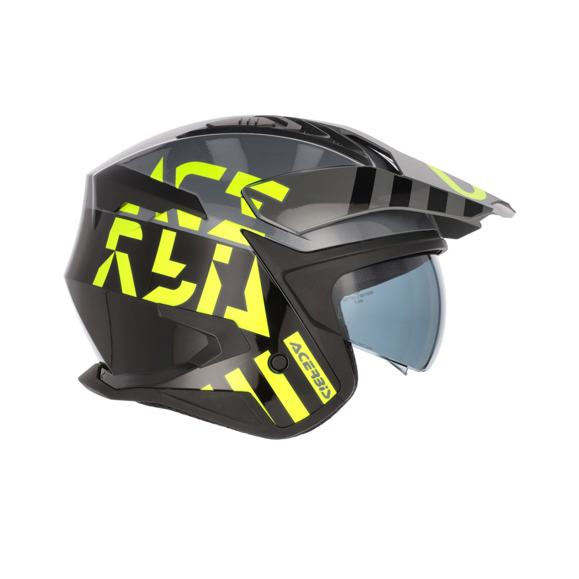 Casco Acerbis Jet Aria Evo Graphic negro/fluor - Imagen 3