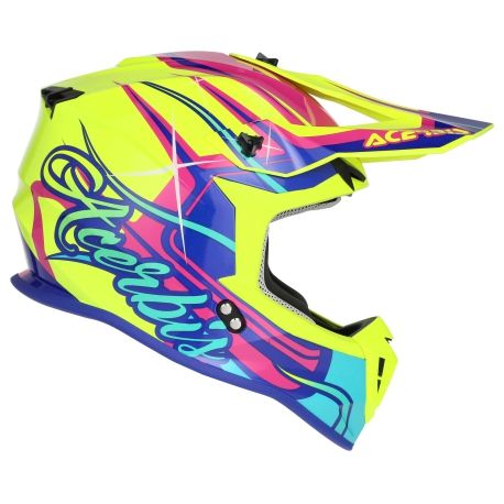 Casco Acerbis Linear 22-06 Color Amarillo / Morado - Imagen 2