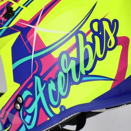 Casco Acerbis Linear 22-06 Color Amarillo / Morado - Imagen 4