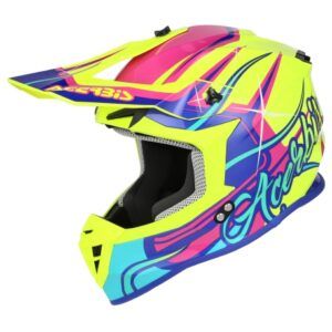 Casco Acerbis Linear 22-06 Color Amarillo / Morado