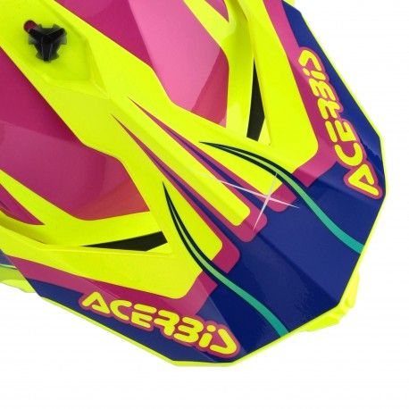 Casco Acerbis Linear 22-06 Color Amarillo / Morado - Imagen 5