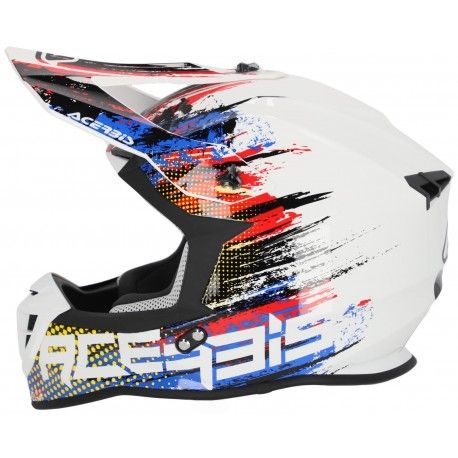 Casco Acerbis Linear 2206 blanco/rojo/azul - Imagen 2