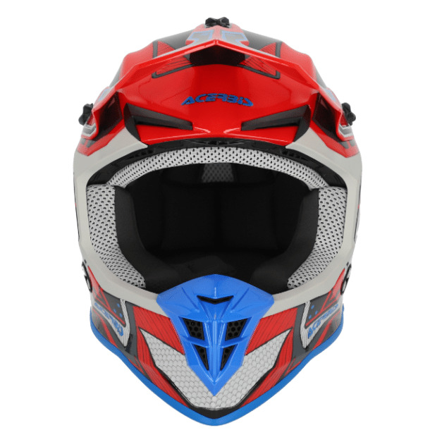 CASCO ACERBIS LINEAR 2206 AZUL ROJO - Imagen 2