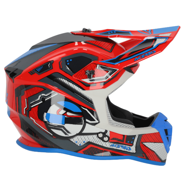 CASCO ACERBIS LINEAR 2206 AZUL ROJO - Imagen 3