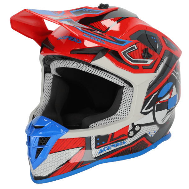CASCO ACERBIS LINEAR 2206 AZUL ROJO - Imagen 6