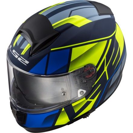 CASCO INTEGRAL LS2 FF397 VECTOR KRIPTON AZUL MATE-AMARILLO TALLA - M - Imagen 2