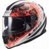 Casco LS2 ff320 Stream evo throne blanco/naranja