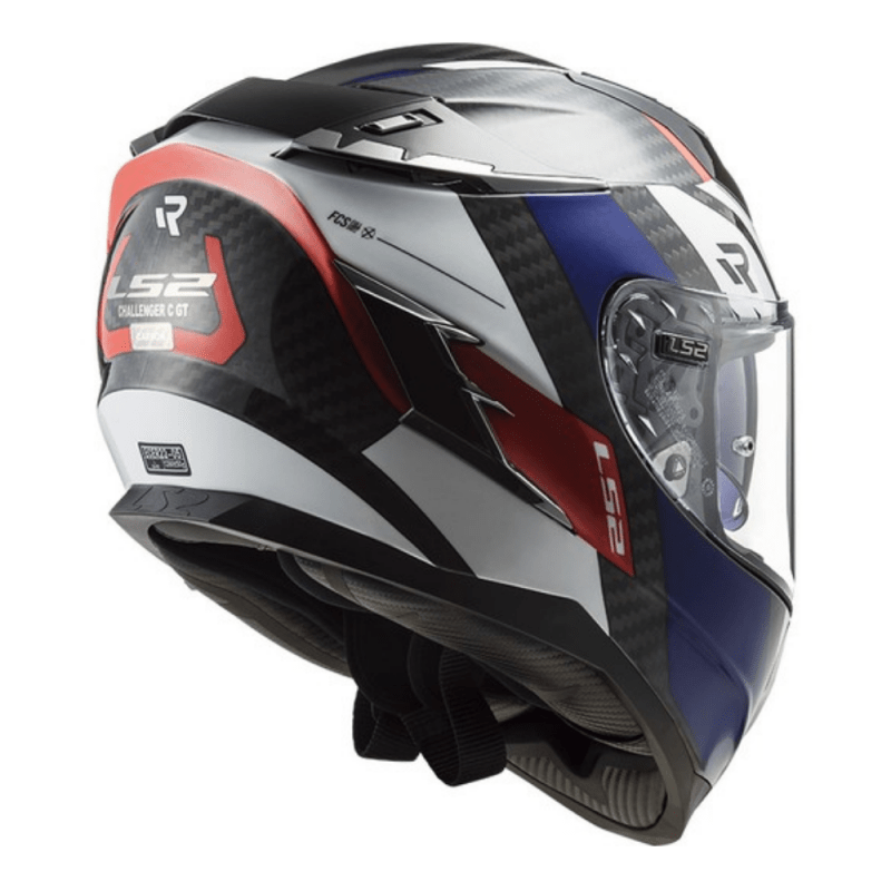 Casco LS2 FF327 CARBONO Challenger blanco/azul/rojo Talla-2XL - Imagen 3