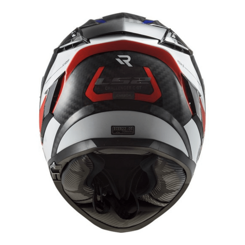 Casco LS2 FF327 CARBONO Challenger blanco/azul/rojo Talla-2XL - Imagen 2