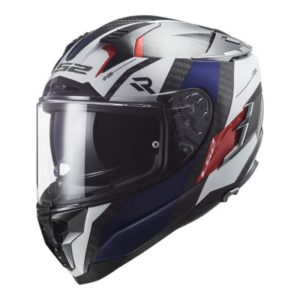 Casco LS2 FF327 CARBONO Challenger blanco/azul/rojo Talla-2XL
