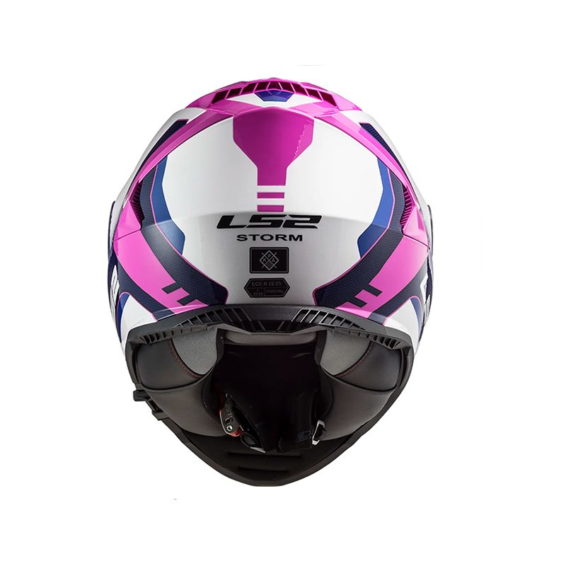 CASCO LS2 FF800 STORM TECHY BLANCO BRILLO / ROSA - Imagen 2