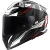 CASCO LS2 FF811 VECTOR II CARBON SAVAGE CARBONO NEGRO BLANCO ROJO GRIS