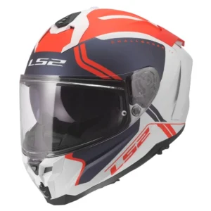 CASCO LS2 FF817 CHALLENGER II TITAN BLANCO AZUL ROJO