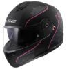 CASCO LS2 FF908 STROBE II LUX NEGRO MATE ROSA
