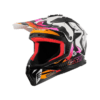 Casco LS2 MX708 FAST II 2206 WASH negro/blanco/rosa/naranja