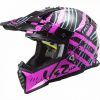 Casco LS2 MX437 Fast Evo Verve negro/rosa flúor