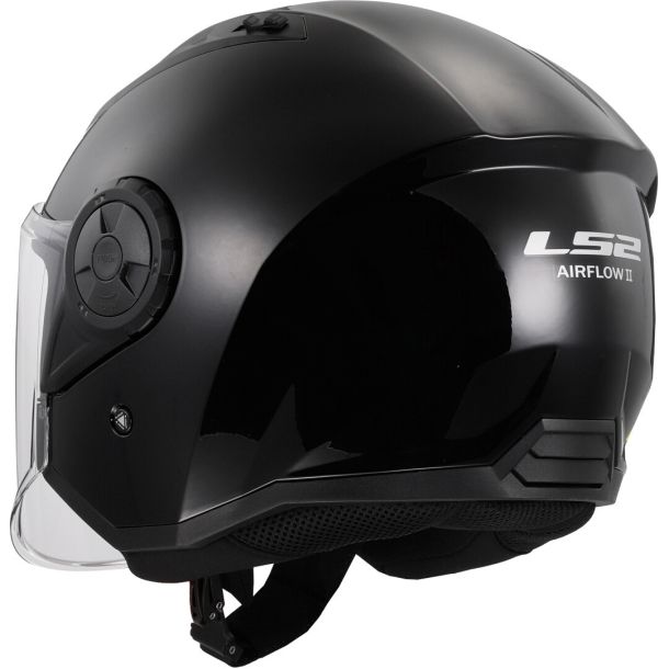 Casco LS2 OF616 AIRFLOW II negro JET - Imagen 2