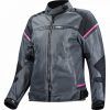 Chaqueta LS2 Riva lady gris oscuro/rosa