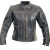 Chaqueta PIEL RST Roadster Negro  cuero desgastado