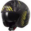 Custom Jet LS2 OF599 SPITFIRE Garage Black Yellow Fluor