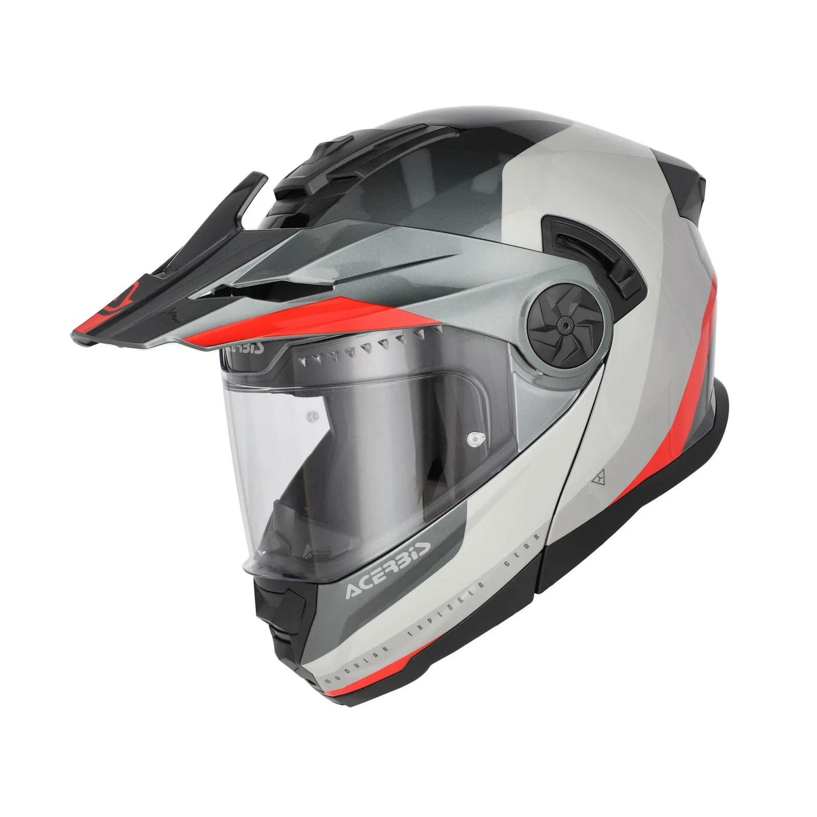 CASCO ACERBIS RIDER GRAPHIC GRIS ROJO - Imagen 7